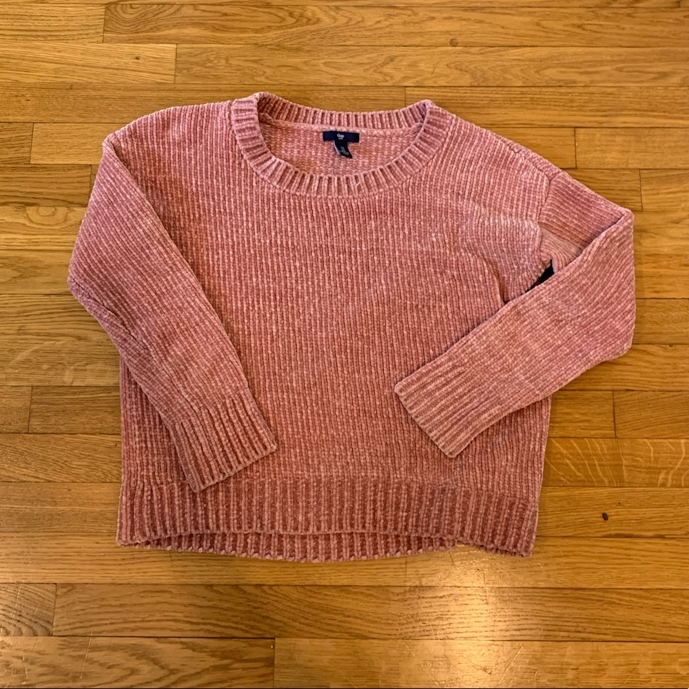 GAP Rose Pink Chenille Sweatshirt - Size S